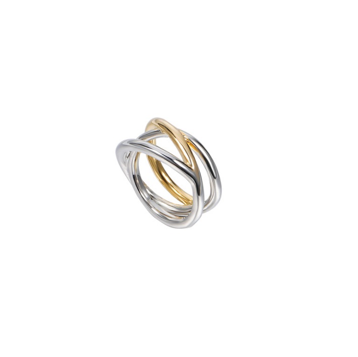 Two Tone Plating Stainless Steel Ring 